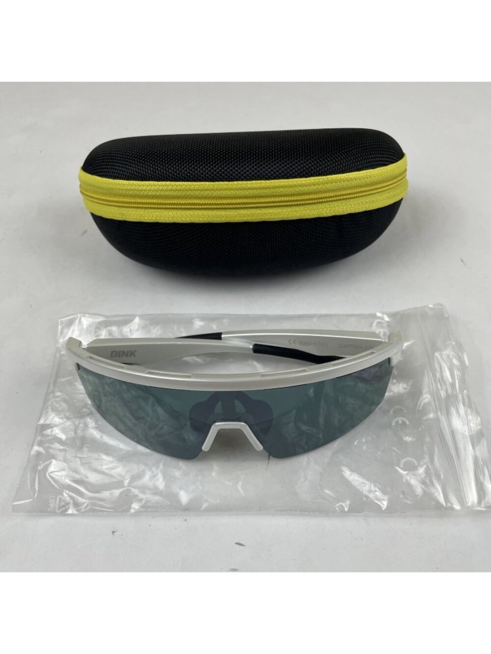 DINK Eyewear Captiva C3 Pickleball Glasses White Italy Green Lens w/ Case